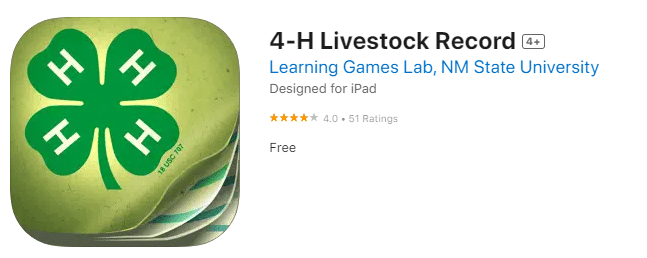 4-H Livestock Record