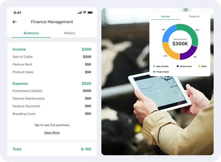 image of tracking finances as modern ranchers