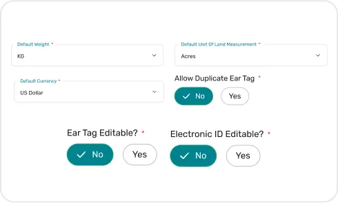 screen of User Preferences