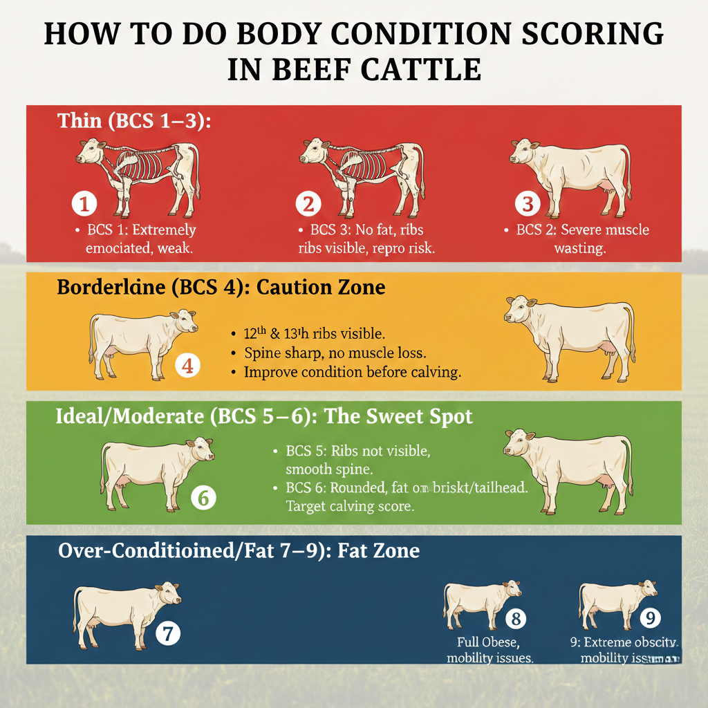 How to Do Body Condition Scoring in Beef Cattle