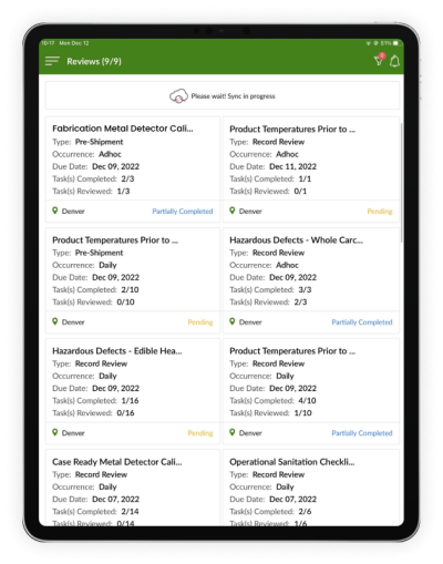 Streamlined FSIS management with digital audit records